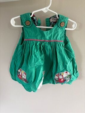 next Bright Teal Girls Sundress/ long top with Floral Lining